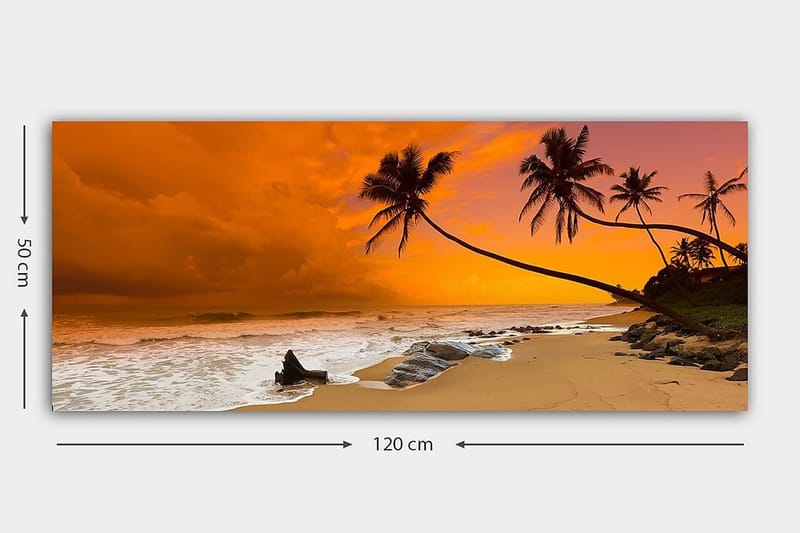 Canvasbillede YTY Nautical & Beach Flerfarvet - 120x50 cm - Boligtilbehør - Billeder & kunst - Billeder på lærred
