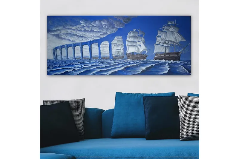 Canvasbillede YTY Nautical & Beach Flerfarvet - 120x50 cm - Boligtilbehør - Billeder & kunst - Billeder på lærred