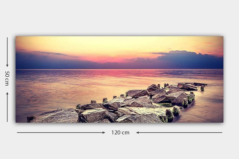 Canvasbillede YTY Nautical & Beach Flerfarvet - 120x50 cm - Boligtilbehør - Billeder & kunst - Billeder på lærred