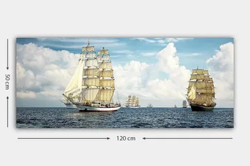Canvasbillede YTY Nautical & Beach Flerfarvet - 120x50 cm - Boligtilbehør - Billeder & kunst - Billeder på lærred