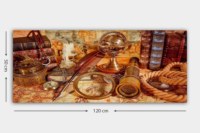 Canvasbillede YTY Nautical & Beach Flerfarvet - 120x50 cm - Boligtilbehør - Billeder & kunst - Billeder på lærred