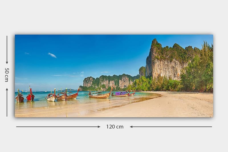 Canvasbillede YTY Nautical & Beach Flerfarvet - 120x50 cm - Boligtilbehør - Billeder & kunst - Billeder på lærred