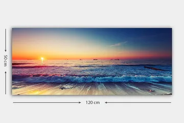 Canvasbillede YTY Nautical & Beach Flerfarvet - 120x50 cm - Boligtilbehør - Billeder & kunst - Billeder på lærred