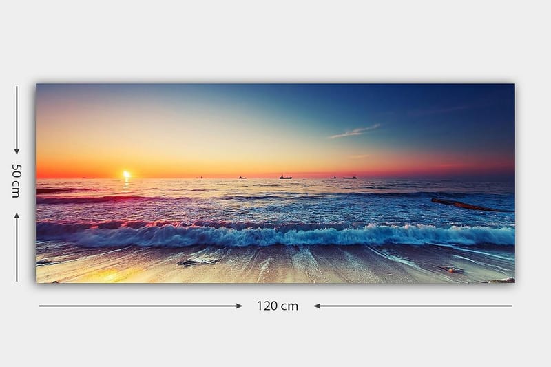 Canvasbillede YTY Nautical & Beach Flerfarvet - 120x50 cm - Boligtilbehør - Billeder & kunst - Billeder på lærred