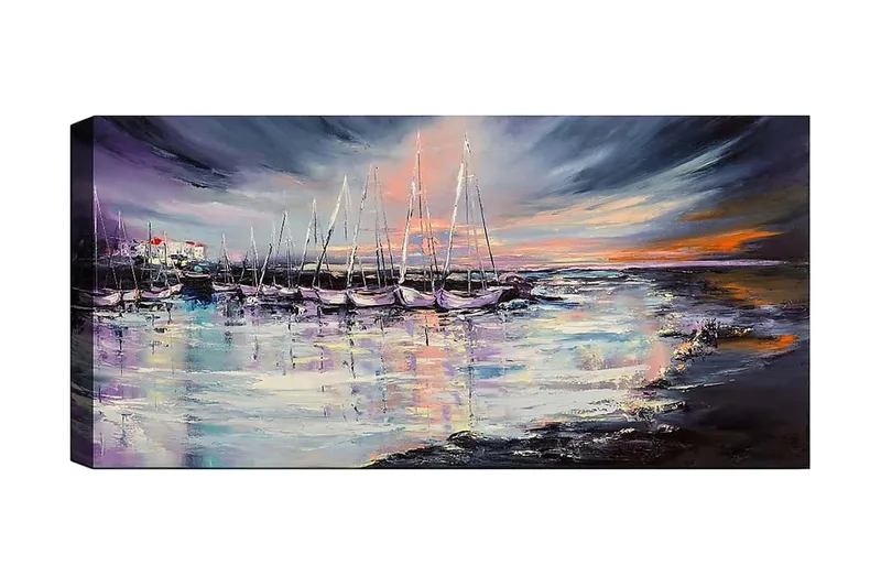 Canvasbillede YTY Nautical & Beach Flerfarvet, 120x50 cm