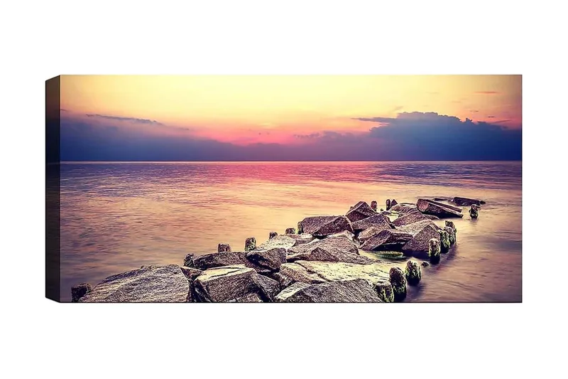 Canvasbillede YTY Nautical & Beach Flerfarvet, 120x50 cm