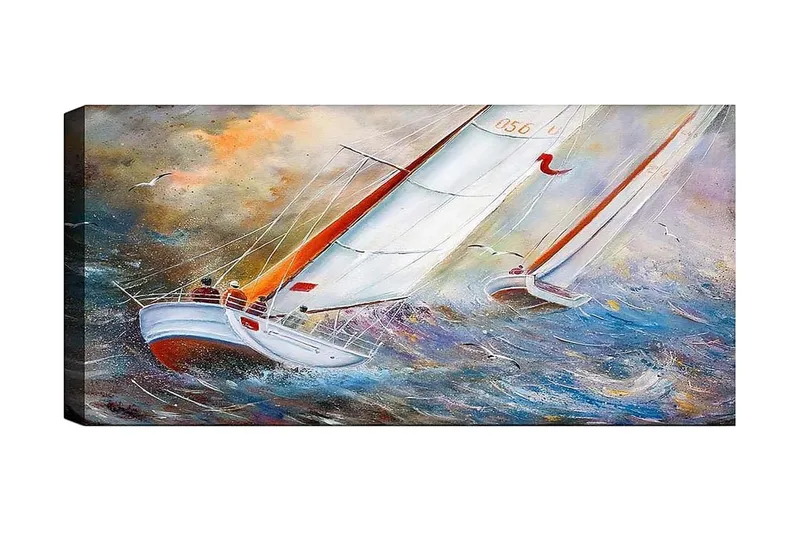 Canvasbillede YTY Nautical & Beach Flerfarvet, 120x50 cm