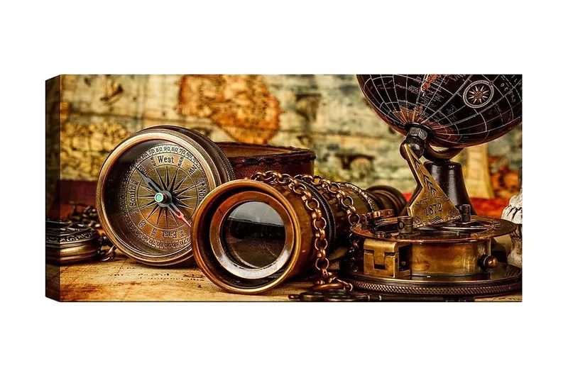 Canvasbillede YTY Nautical & Beach Flerfarvet, 120x50 cm