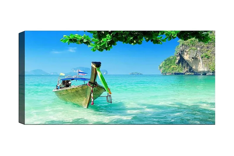 Canvasbillede YTY Nautical & Beach Flerfarvet, 120x50 cm