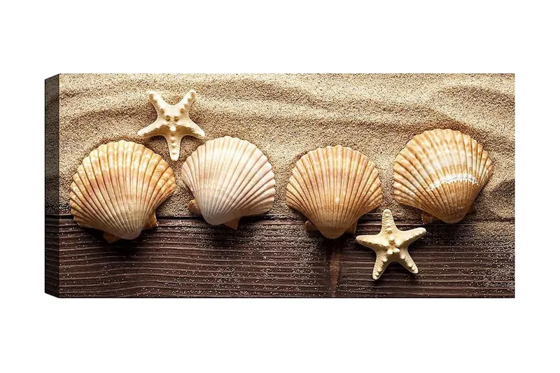 Canvasbillede YTY Nautical & Beach Flerfarvet, 120x50 cm