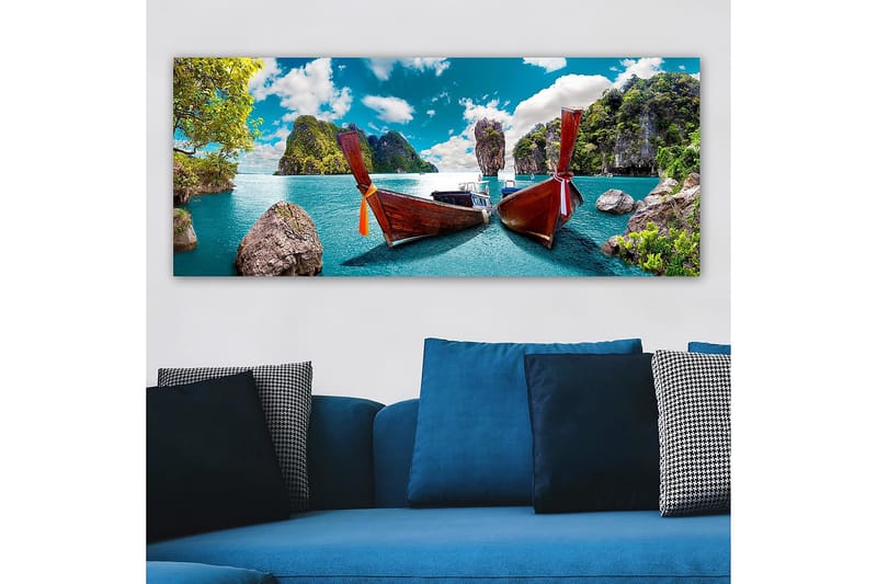 Canvasbillede YTY Nautical & Beach Flerfarvet - 120x50 cm - Boligtilbehør - Billeder & kunst - Billeder på lærred