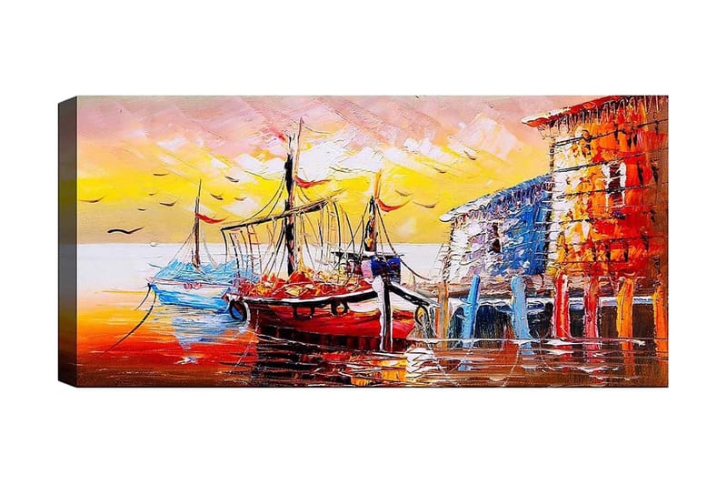 Canvasbillede YTY Nautical & Beach Flerfarvet, 120x50 cm