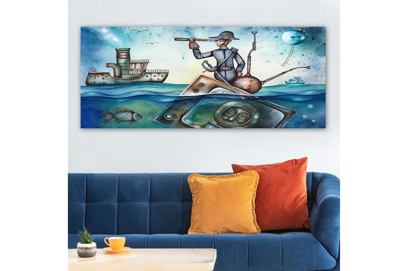 Canvasbillede YTY Nautical & Beach Flerfarvet - 120x50 cm - Boligtilbehør - Billeder & kunst - Billeder på lærred
