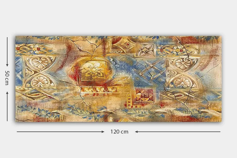 Canvasbillede YTY Oriental Flerfarvet - 120x50 cm - Boligtilbehør - Billeder & kunst - Billeder på lærred