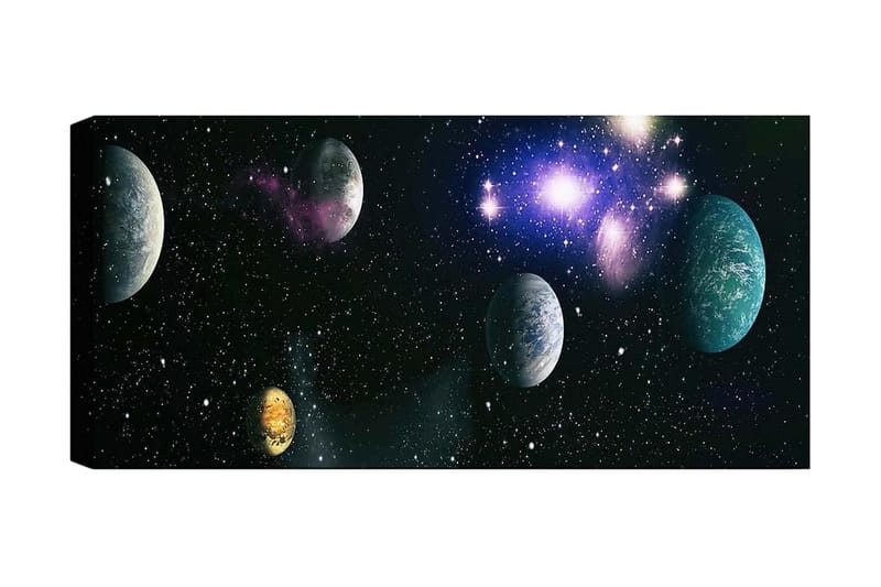 Canvasbillede YTY Outer Space Flerfarvet - 120x50 cm - Boligtilbehør - Billeder & kunst - Billeder på lærred