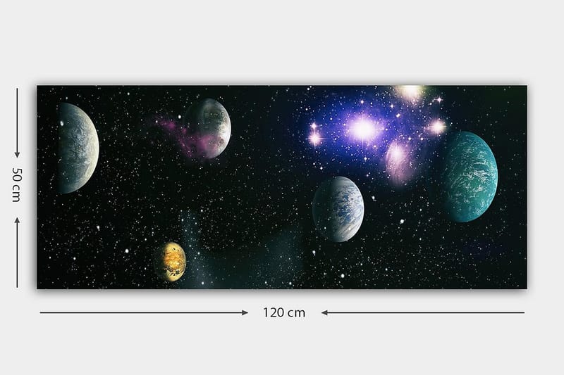 Canvasbillede YTY Outer Space Flerfarvet - 120x50 cm - Boligtilbehør - Billeder & kunst - Billeder på lærred