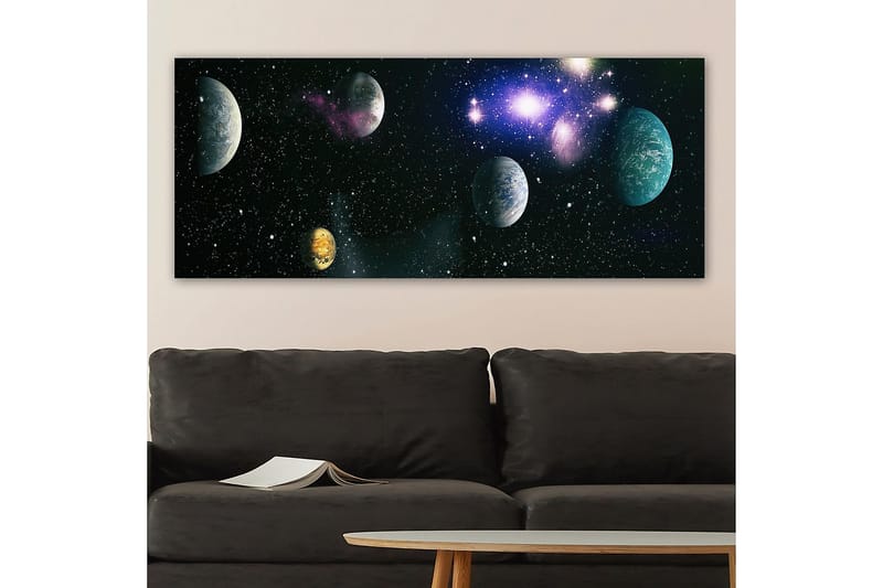 Canvasbillede YTY Outer Space Flerfarvet - 120x50 cm - Boligtilbehør - Billeder & kunst - Billeder på lærred