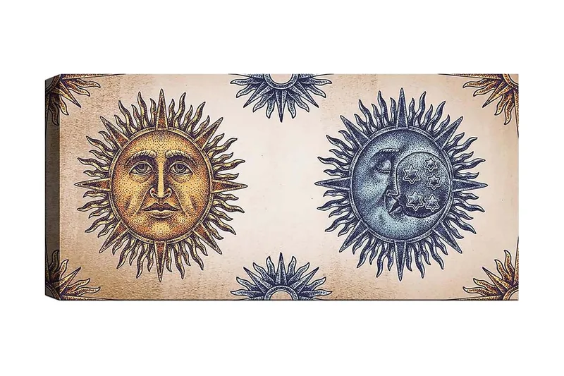 Canvasbillede YTY Spiritual Flerfarvet, 120x50 cm