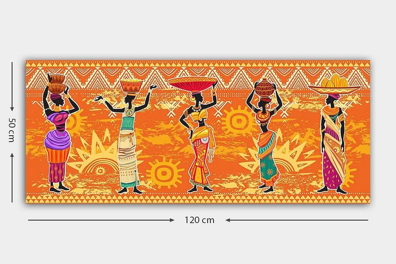Canvasbillede YTY World Cultures Flerfarvet - 120x50 cm - Boligtilbehør - Billeder & kunst - Billeder på lærred