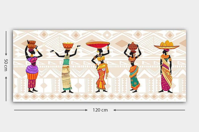Canvasbillede YTY World Cultures Flerfarvet - 120x50 cm - Boligtilbehør - Billeder & kunst - Billeder på lærred