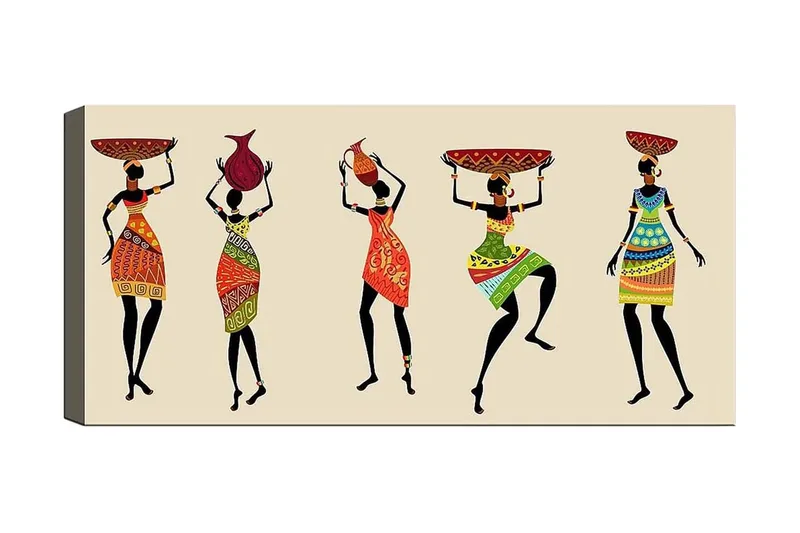 Canvasbillede YTY People Flerfarvet, 120x50 cm