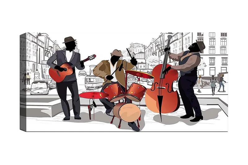 Canvasbillede YTY People Flerfarvet, 120x50 cm