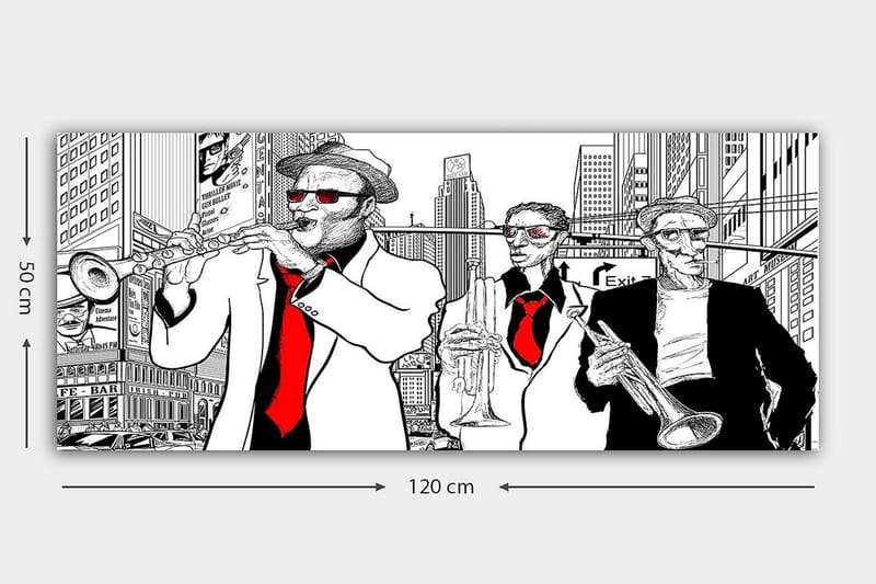 Canvasbillede YTY People Flerfarvet - 120x50 cm - Boligtilbehør - Billeder & kunst - Billeder på lærred