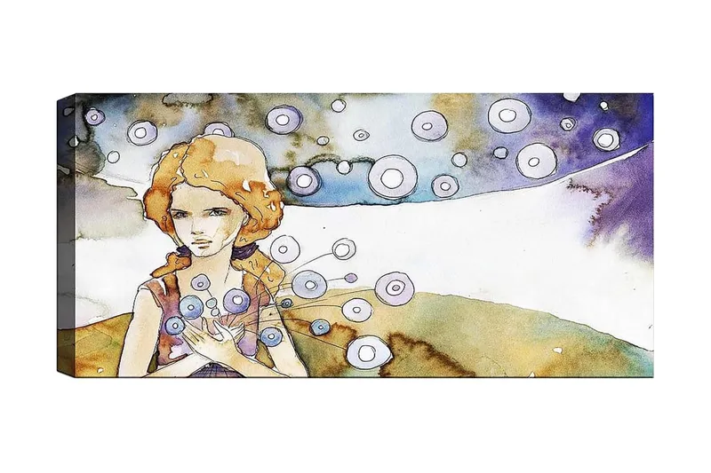 Canvasbillede YTY People Flerfarvet, 120x50 cm