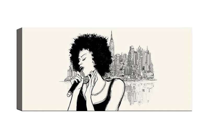 Canvasbillede YTY People Flerfarvet, 120x50 cm