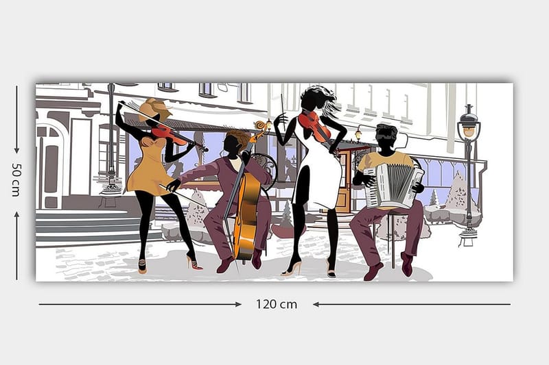 Canvasbillede YTY People Flerfarvet - 120x50 cm - Boligtilbehør - Billeder & kunst - Billeder på lærred