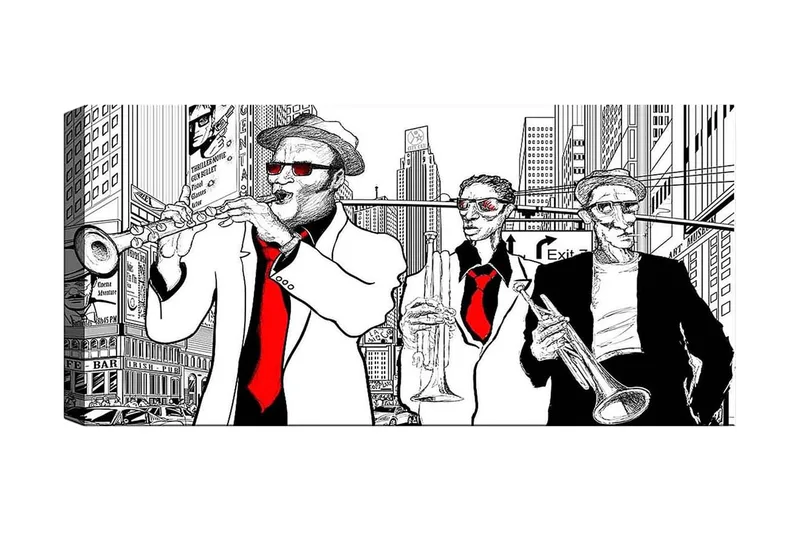 Canvasbillede YTY People Flerfarvet, 120x50 cm