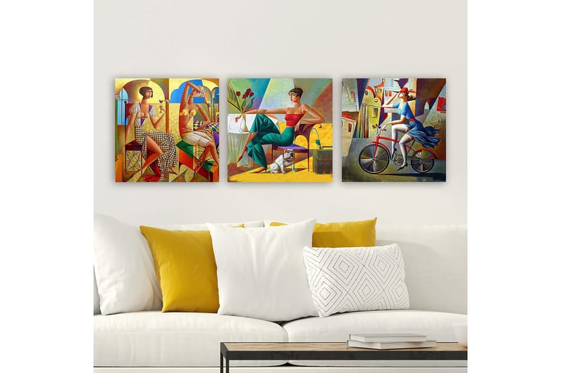 Decorative Canvas Painting (3 Pieces) 30x30, undefined