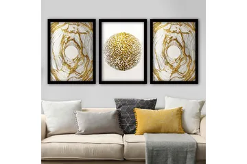 Decorative Framed Painting (3 Pieces) 35x45 - Boligtilbehør - Billeder & kunst - Billeder på lærred