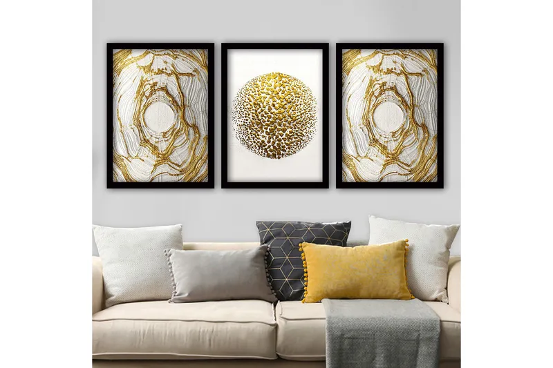 Decorative Framed Painting (3 Pieces) 35x45, undefined