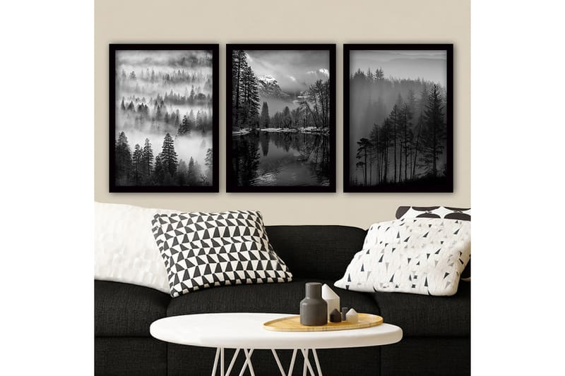 Decorative Framed Painting (3 Pieces) 35x45 - Boligtilbehør - Billeder & kunst - Billeder på lærred