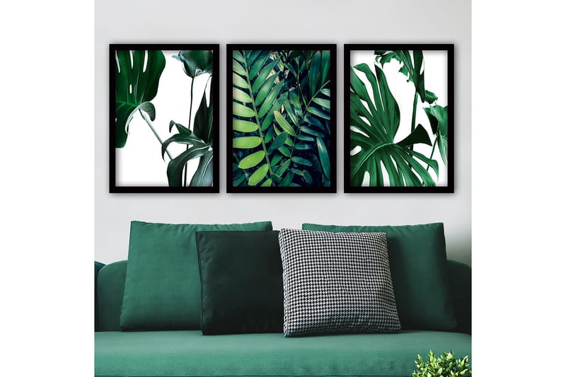 Decorative Framed Painting (3 Pieces) 35x45 - Boligtilbehør - Billeder & kunst - Billeder på lærred