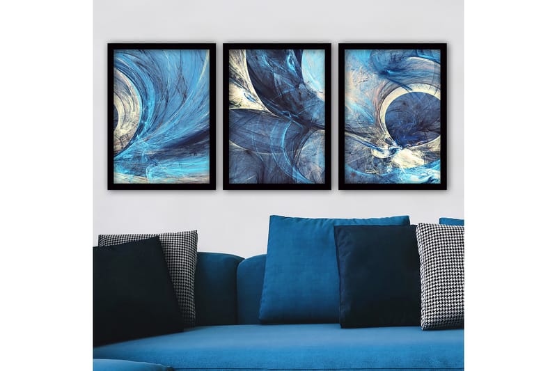 Decorative Framed Painting (3 Pieces) 35x45 - Boligtilbehør - Billeder & kunst - Billeder på lærred