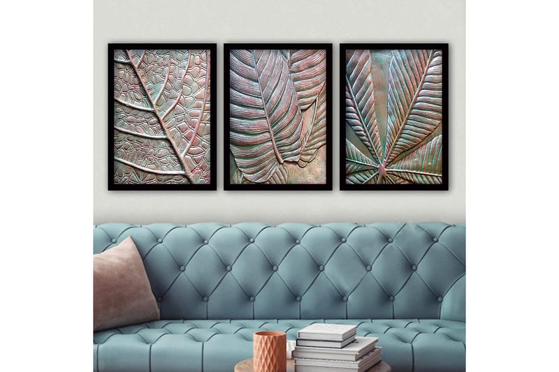 Decorative Framed Painting (3 Pieces) 35x45 - Boligtilbehør - Billeder & kunst - Billeder på lærred