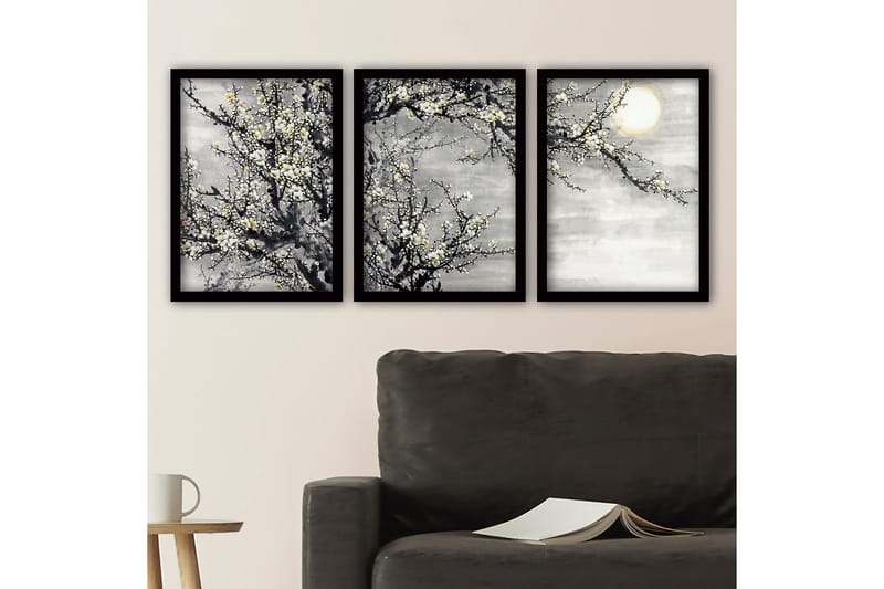 Decorative Framed Painting (3 Pieces) 35x45 - Boligtilbehør - Billeder & kunst - Billeder på lærred