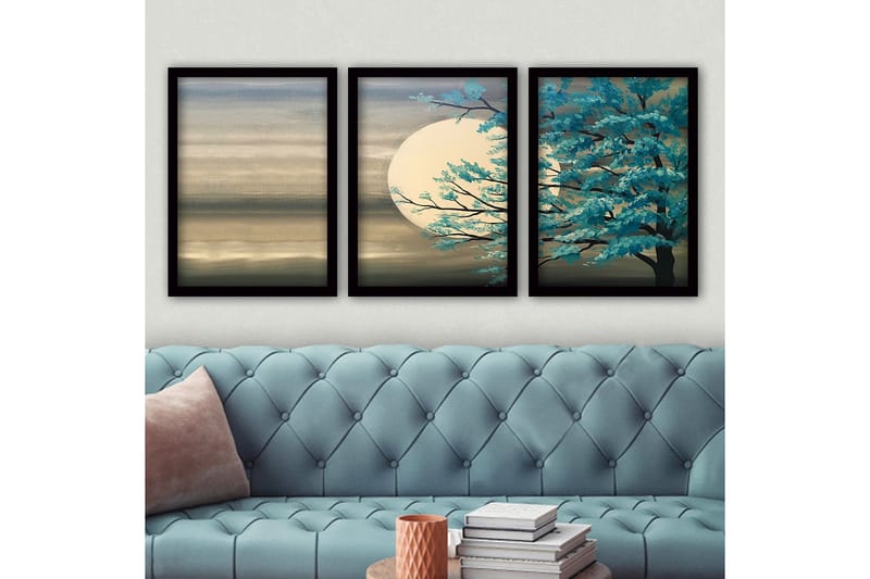 Decorative Framed Painting (3 Pieces) 35x45 - Boligtilbehør - Billeder & kunst - Billeder på lærred