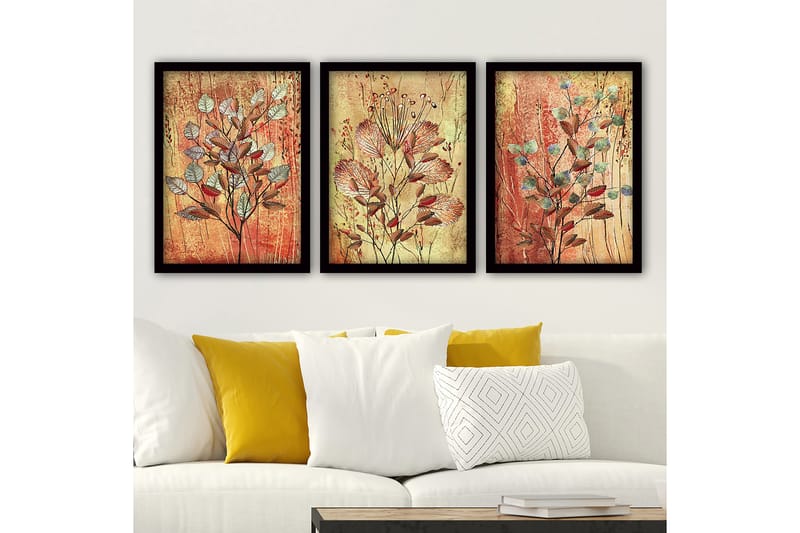 Decorative Framed Painting (3 Pieces) 35x45 - Boligtilbehør - Billeder & kunst - Billeder på lærred