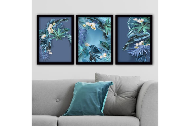 Decorative Framed Painting (3 Pieces) 35x45 - Boligtilbehør - Billeder & kunst - Billeder på lærred