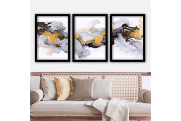 Decorative Framed Painting (3 Pieces) 35x45 - Boligtilbehør - Billeder & kunst - Billeder på lærred