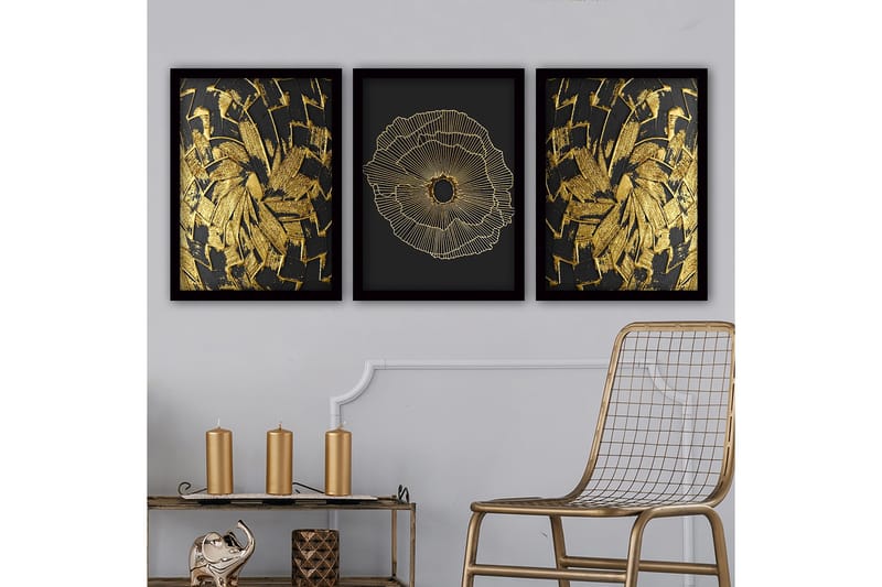 Decorative Framed Painting (3 Pieces) 35x45, undefined