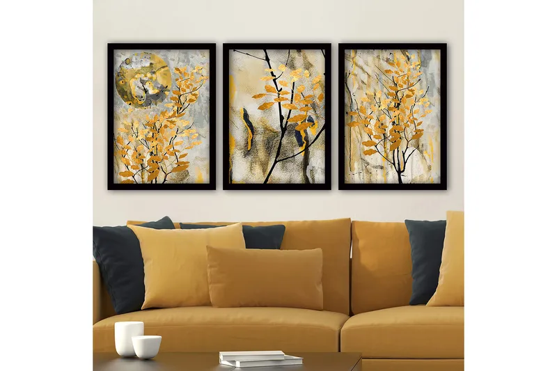 Decorative Framed Painting (3 Pieces) 35x45, undefined