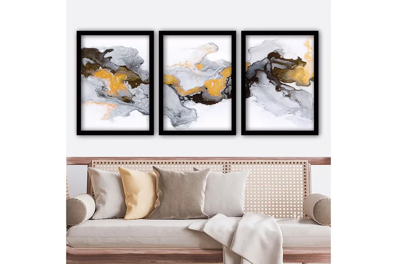 Decorative Framed Painting (3 Pieces) 35x45, undefined