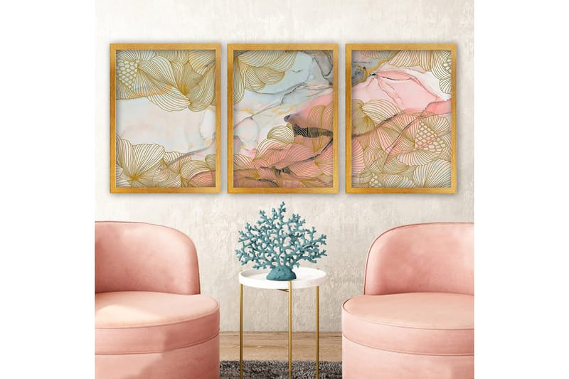 Decorative Framed Painting (3 Pieces) 35x45, undefined