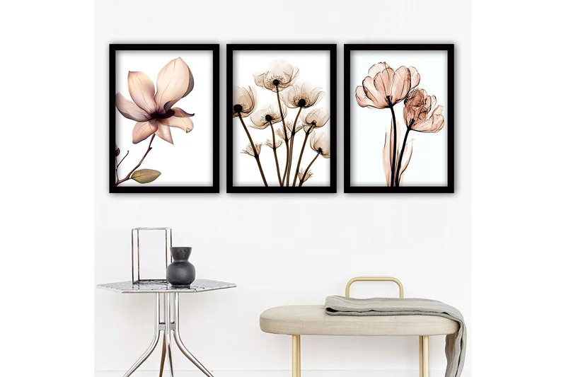 Decorative Framed Painting (3 Pieces) 35x45, undefined