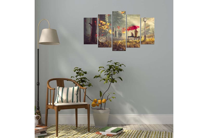 Decorative MDF Painting (5 Pieces) 20x60 - Boligtilbehør - Billeder & kunst - Billeder på lærred