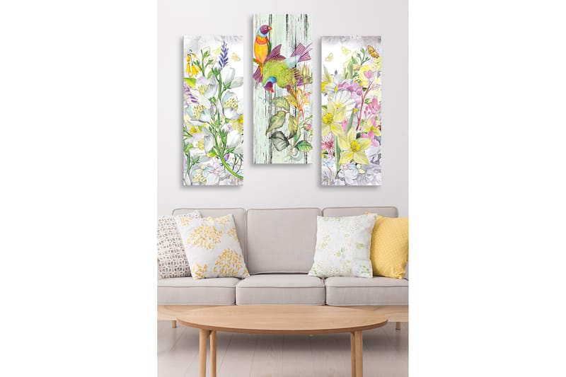 Decorative MDF Painting (3 Pieces) 20x50 - Boligtilbehør - Billeder & kunst - Billeder på lærred
